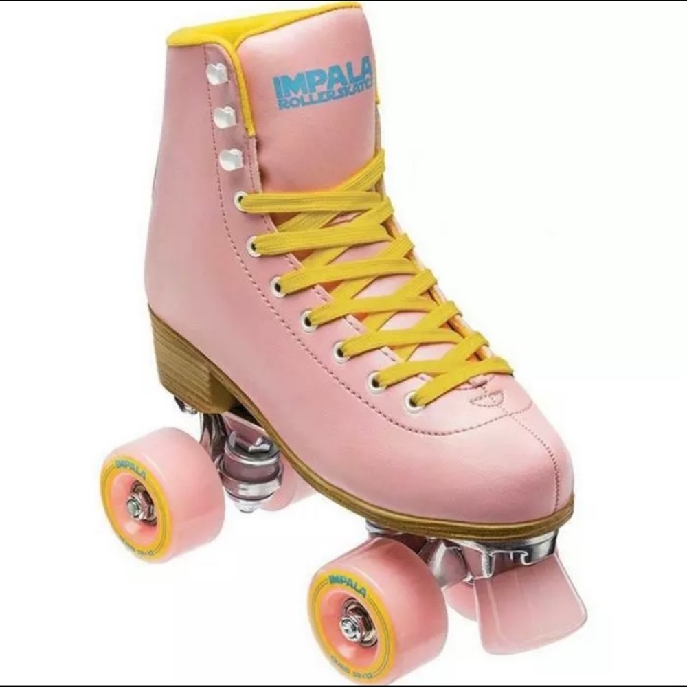 Impala Quad Roller Skates Vegan Size 8 Pink Yellow